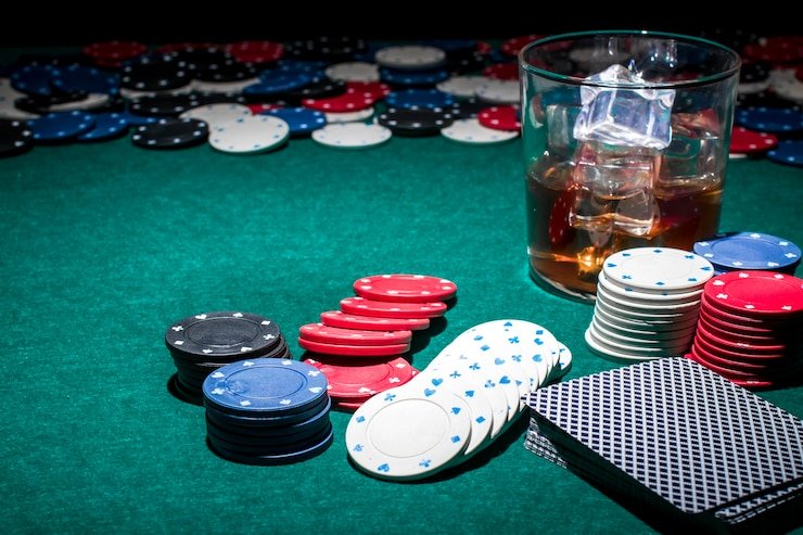 Opsi Hit, Stand, Double Down, Split Antarmuka pemilihan opsi blackjack